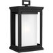 Terni 1 Light 13.5 inch Textured Black Outdoor Wall Lantern, White Opal Glass