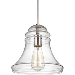 Gunner 1 Light 10 inch Satin Nickel Pendant Ceiling Light
