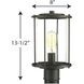 Goodrich Blvd 1 Light 14 inch Antique Bronze Outdoor Post Lantern