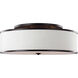 Cosenza 5 Light 30.25 inch Oil Rubbed Bronze Semi-Flush Mount Ceiling Light, Ivory Linen