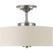 Briscoe LED 13 inch Brushed Nickel Semi-Flush Mount Ceiling Light, Progress LED