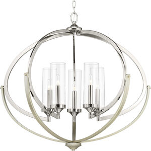 Orna 5 Light 34 inch Polished Nickel Chandelier Ceiling Light, Design Series