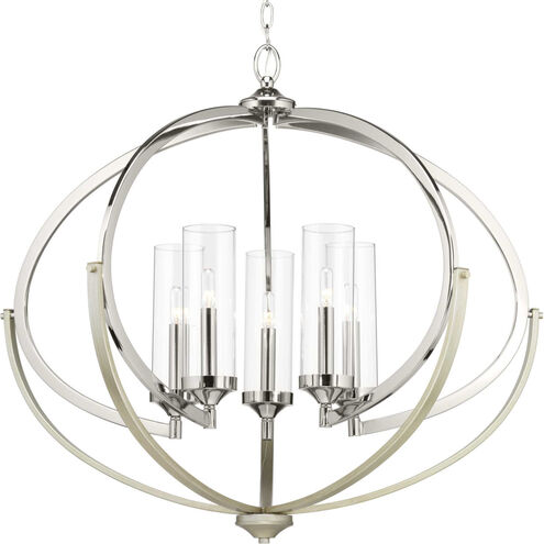 Orna 5 Light 34 inch Polished Nickel Chandelier Ceiling Light, Design Series