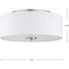 Briscoe 2 Light 13 inch Brushed Nickel Flush Mount Ceiling Light