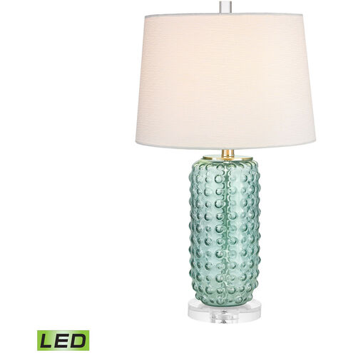 Eldorado 25 inch 9.5 watt Green with Clear Table Lamp Portable Light