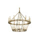 Appian Way 20 Light 32 inch Champagne Silver Leaf Chandelier Ceiling Light