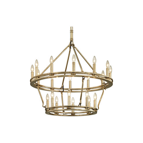 Appian Way 20 Light 32 inch Champagne Silver Leaf Chandelier Ceiling Light