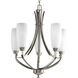 Anna 5 Light 22 inch Brushed Nickel Chandelier Ceiling Light