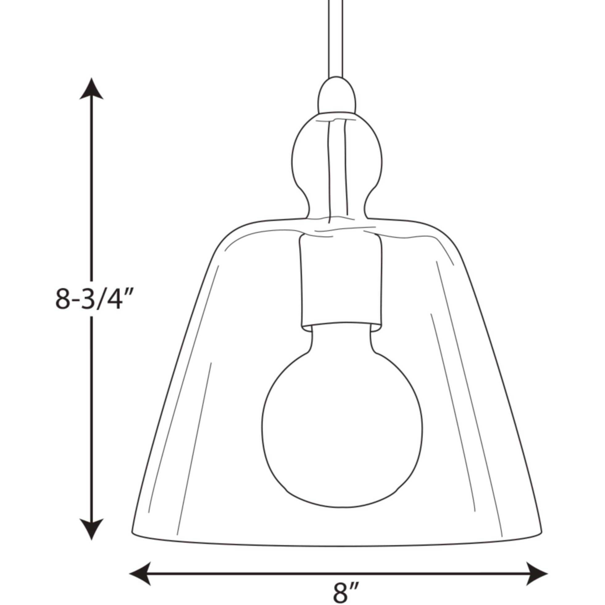 Baytown 1 Light 8 inch Polished Nickel Mini-Pendant Ceiling Light