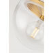 Brayden LED 14 inch Aged Brass Flush Mount Ceiling Light