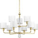 Santa Barbara 9 Light 36 inch Vintage Gold Chandelier Ceiling Light, Design Series