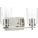 Art 2 Light 14 inch Polished Nickel Bath Vanity Wall Light