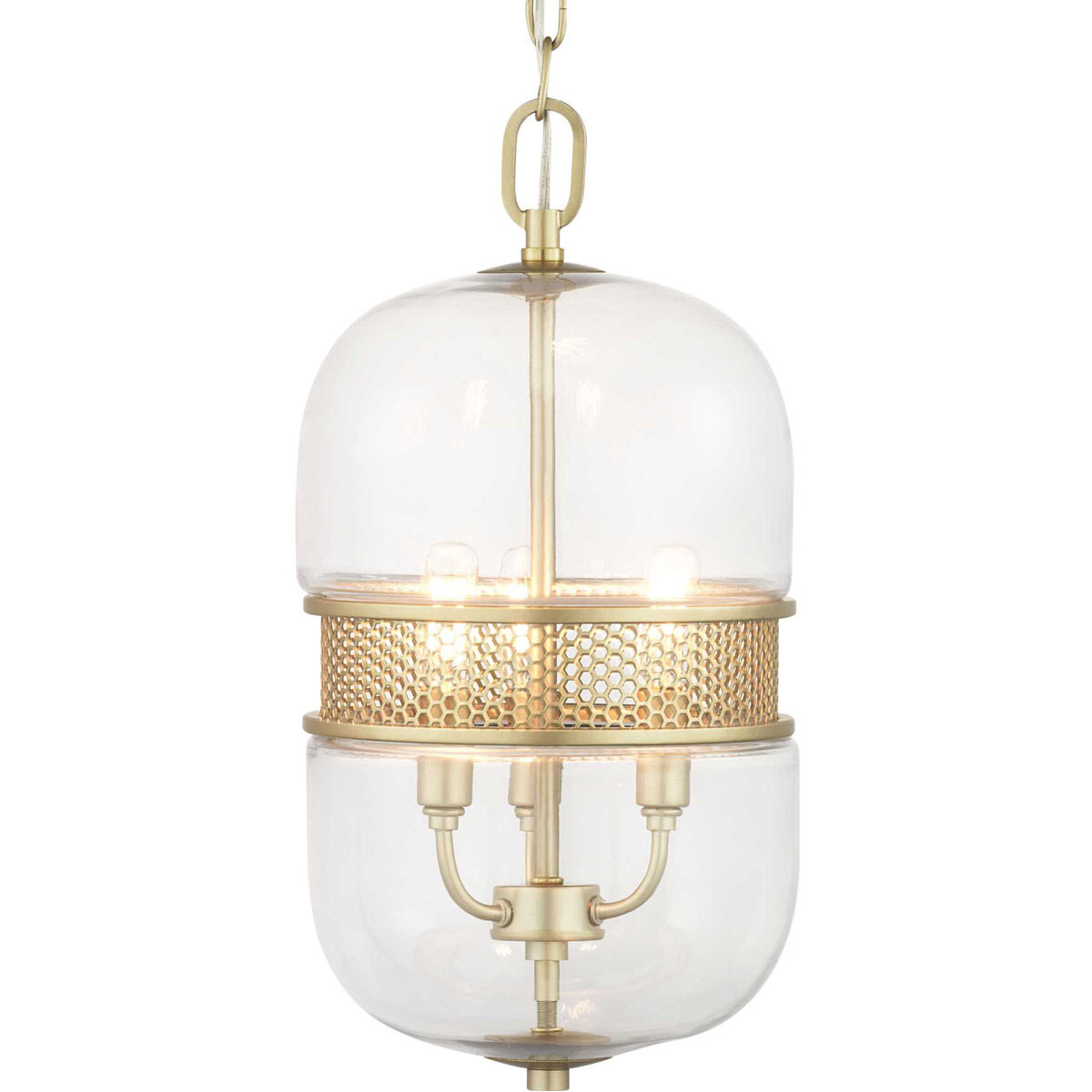 Gregory 3 Light 9 inch Vintage Gold Pendant Ceiling Light