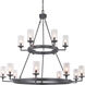 Tralee 15 Light 47 inch Graphite Chandelier Ceiling Light, Design Series