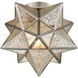 Bells 1 Light 10 inch Antique Nickel Flush Mount Ceiling Light