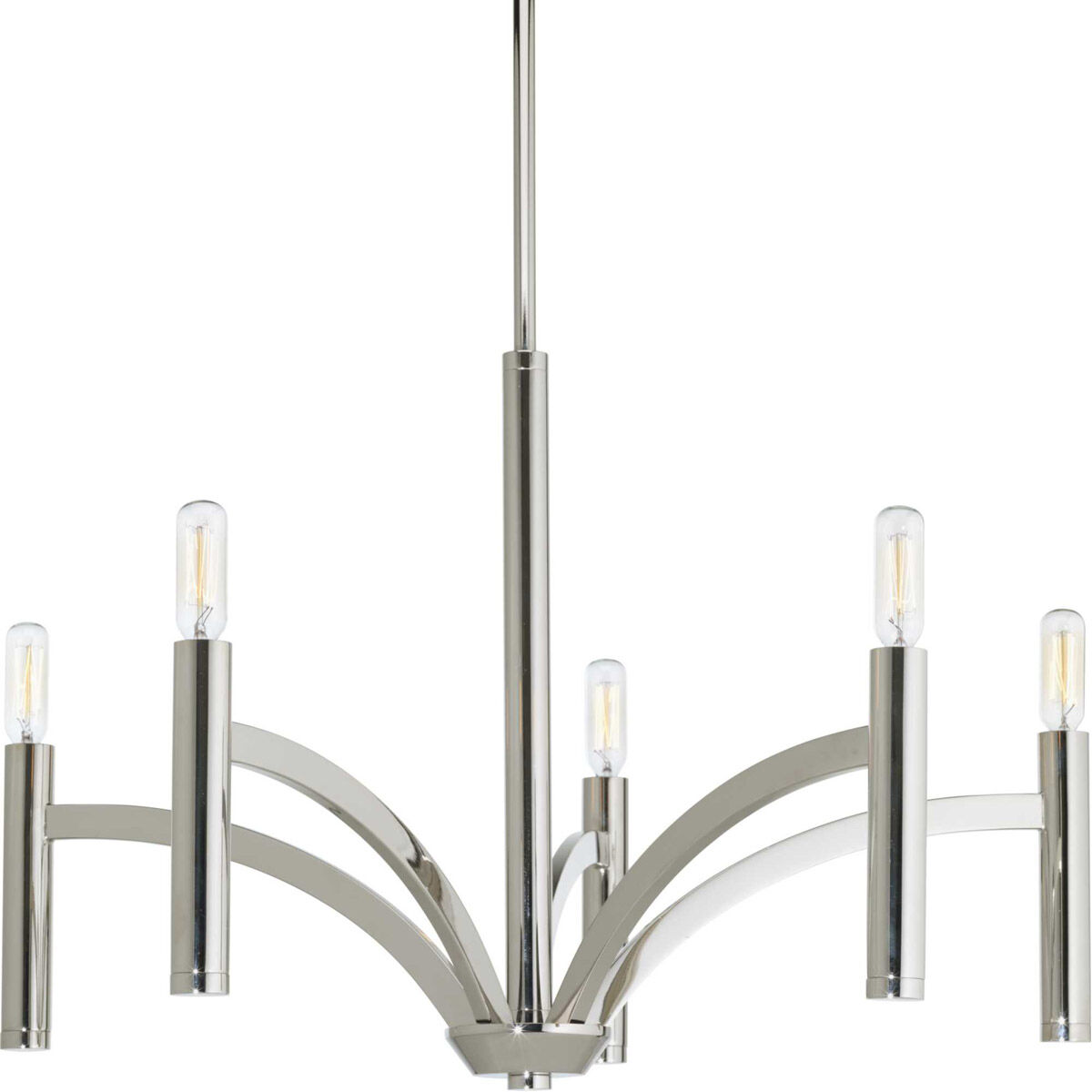 Elizabethtown 5 Light 25 inch Polished Nickel Chandelier Ceiling Light