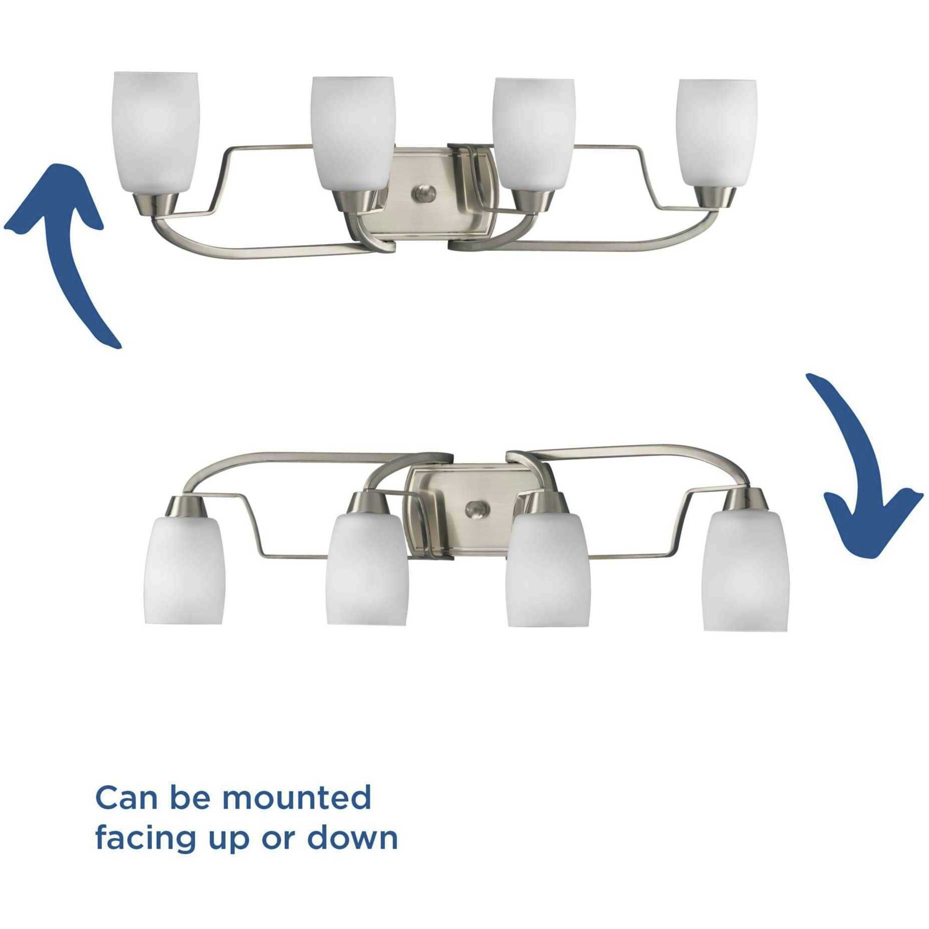 Anna 4 Light 30 inch Brushed Nickel Bath Vanity Wall Light