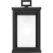 Terni 1 Light 11.5 inch Textured Black Outdoor Wall Lantern, White Opal Glass