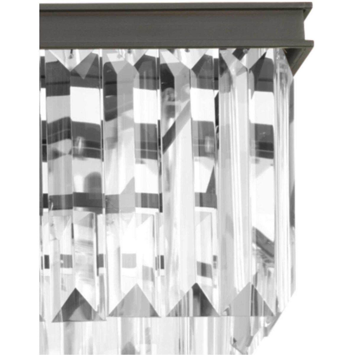 Palermo 4 Light 34 inch Antique Bronze Linear Chandelier Ceiling Light, Design Series