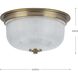Artrude St 2 Light 12.38 inch Vintage Brass Flush Mount Ceiling Light