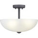 Alana Dr 3 Light 15 inch Graphite Semi-Flush Mount Convertible Ceiling Light