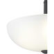 Alana Dr 3 Light 15 inch Graphite Semi-Flush Mount Convertible Ceiling Light