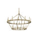 Appian Way 20 Light 44 inch Champagne Silver Leaf Chandelier Ceiling Light