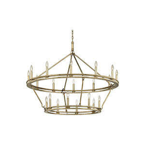 Appian Way 20 Light 44 inch Champagne Silver Leaf Chandelier Ceiling Light
