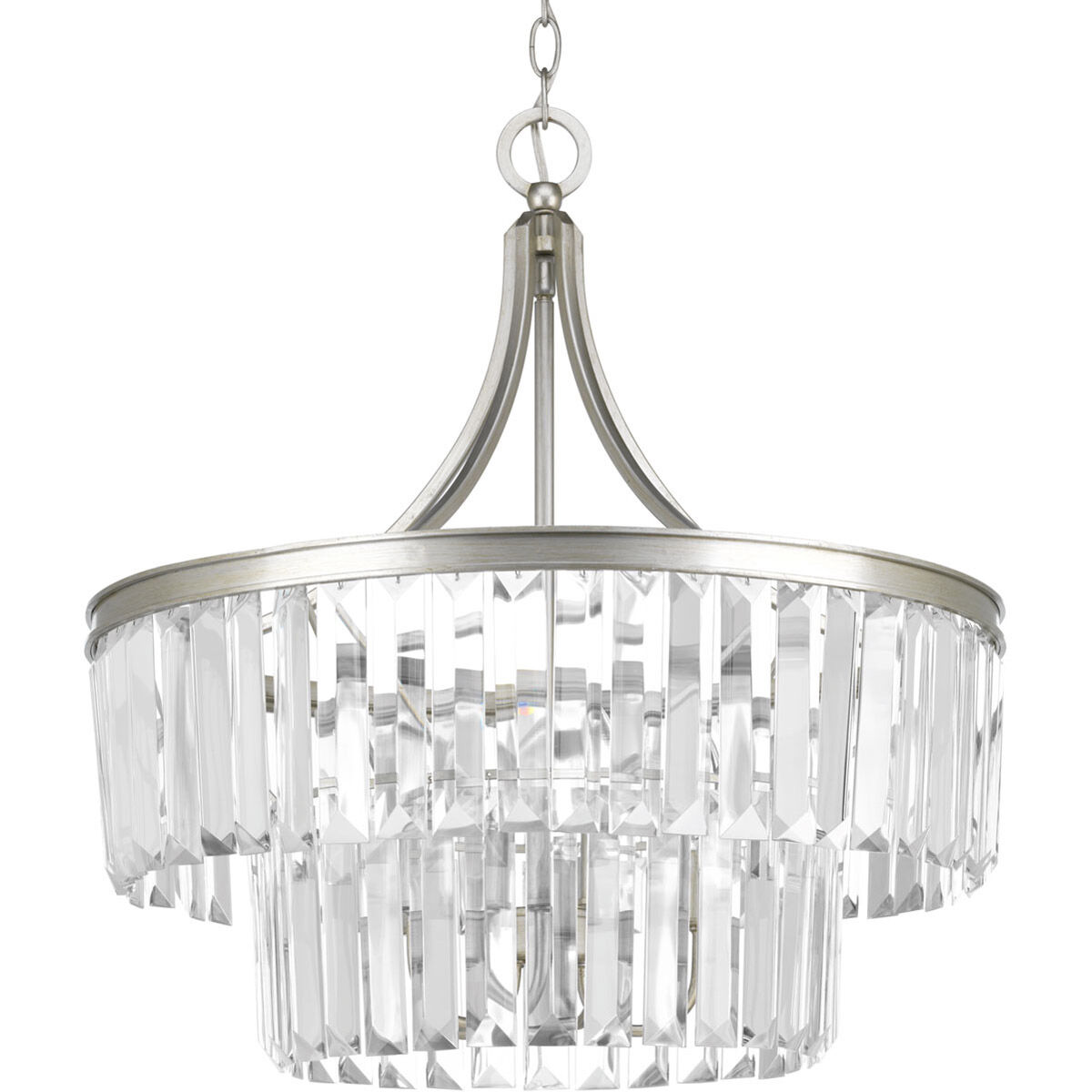 Palermo 5 Light 22.25 inch Silver Ridge Pendant Ceiling Light, Design Series