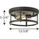 Goodrich Blvd 2 Light 13 inch Antique Bronze Outdoor Flush Mount