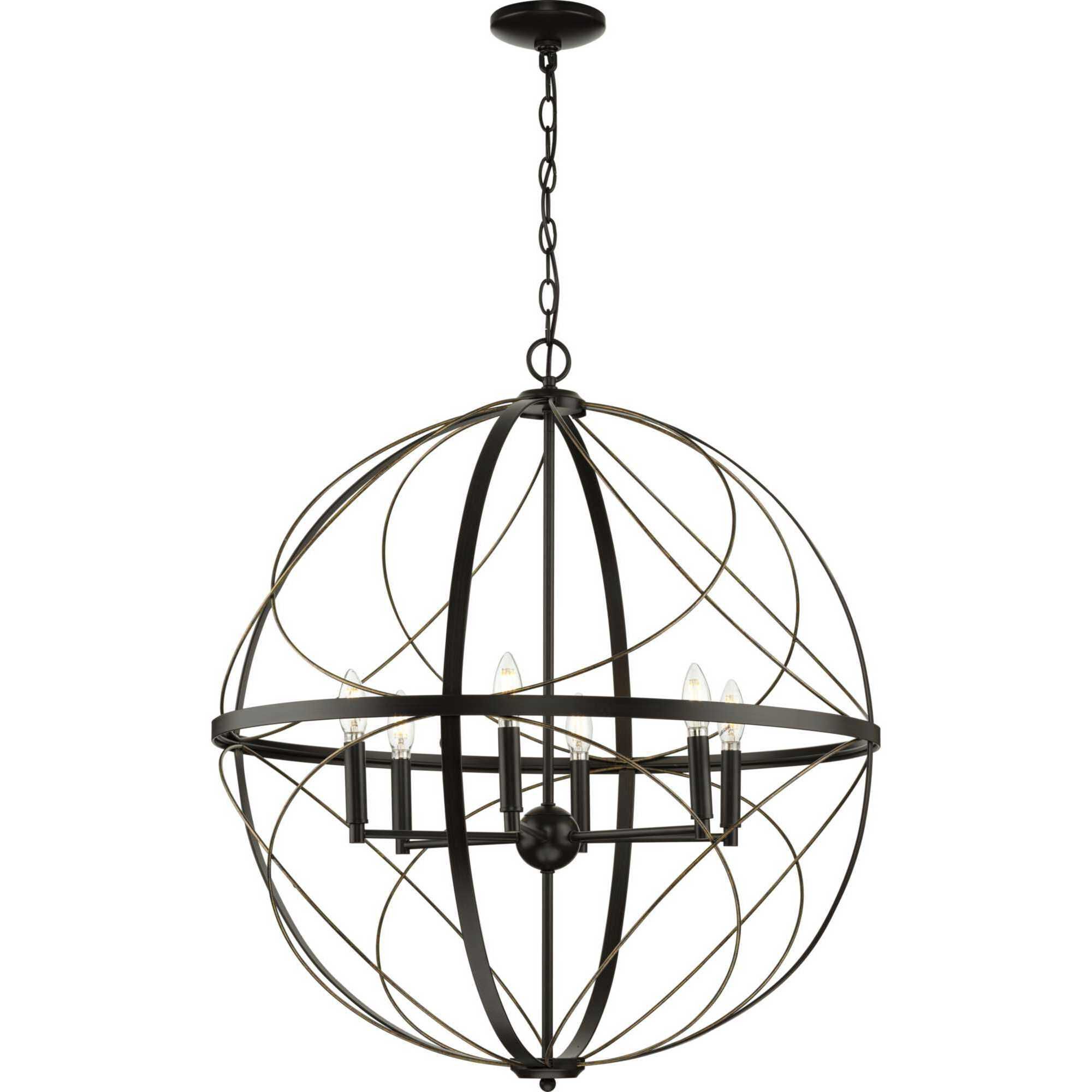 Gerald Ave 6 Light Antique Bronze Pendant Ceiling Light