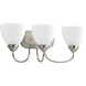 Armstrong 3 Light 21.63 inch Brushed Nickel Bath Vanity Wall Light