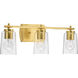 Art 3 Light 23 inch Satin Brass Bath Vanity Wall Light