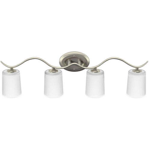 Briscoe 4 Light 31 inch Brushed Nickel Bath Vanity Wall Light
