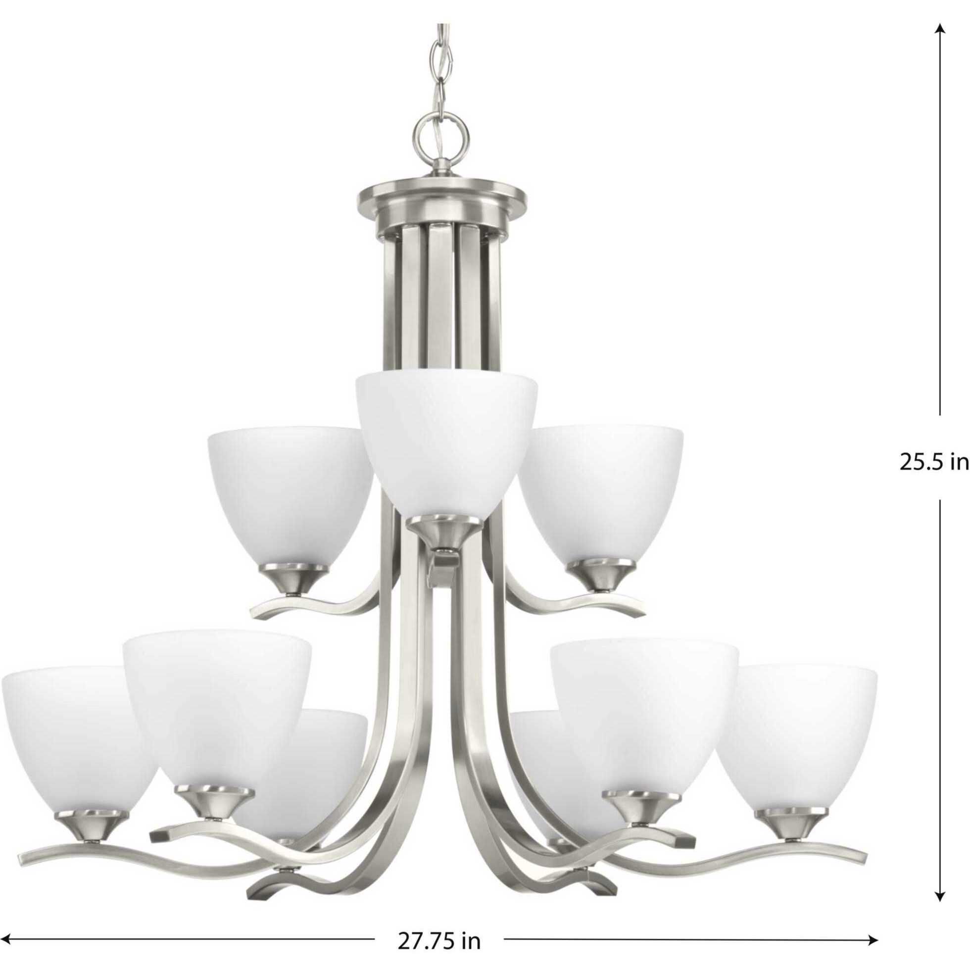 Antelo View Dr 9 Light 27.75 inch Brushed Nickel Chandelier Ceiling Light