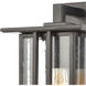 Brough 1 Light 10 inch Matte Black with Clear Outdoor Wall Sconce