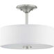 Briscoe 2 Light 13 inch Brushed Nickel Semi-Flush Mount Ceiling Light