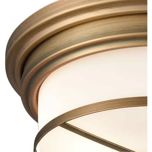 Glasgow Pl 2 Light 13 inch Classic Brass Flush Mount Ceiling Light