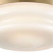 Zera 2 Light 12 inch Satin Brass Flush Mount Ceiling Light