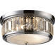 Glasgow Pl 2 Light 13 inch Polished Chrome Flush Mount Ceiling Light