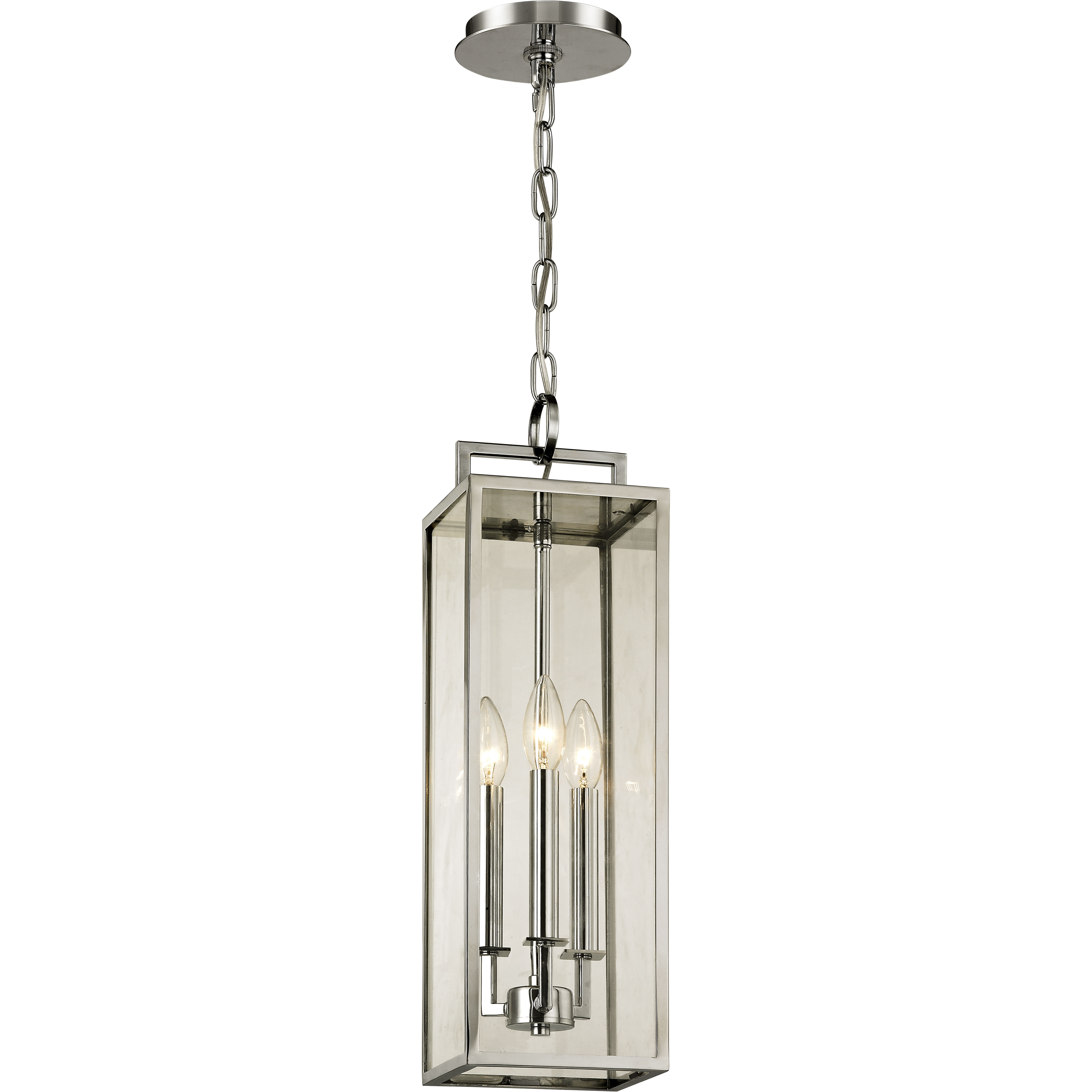 John 3 Light 6 inch Polished Stainless Outdoor Pendant