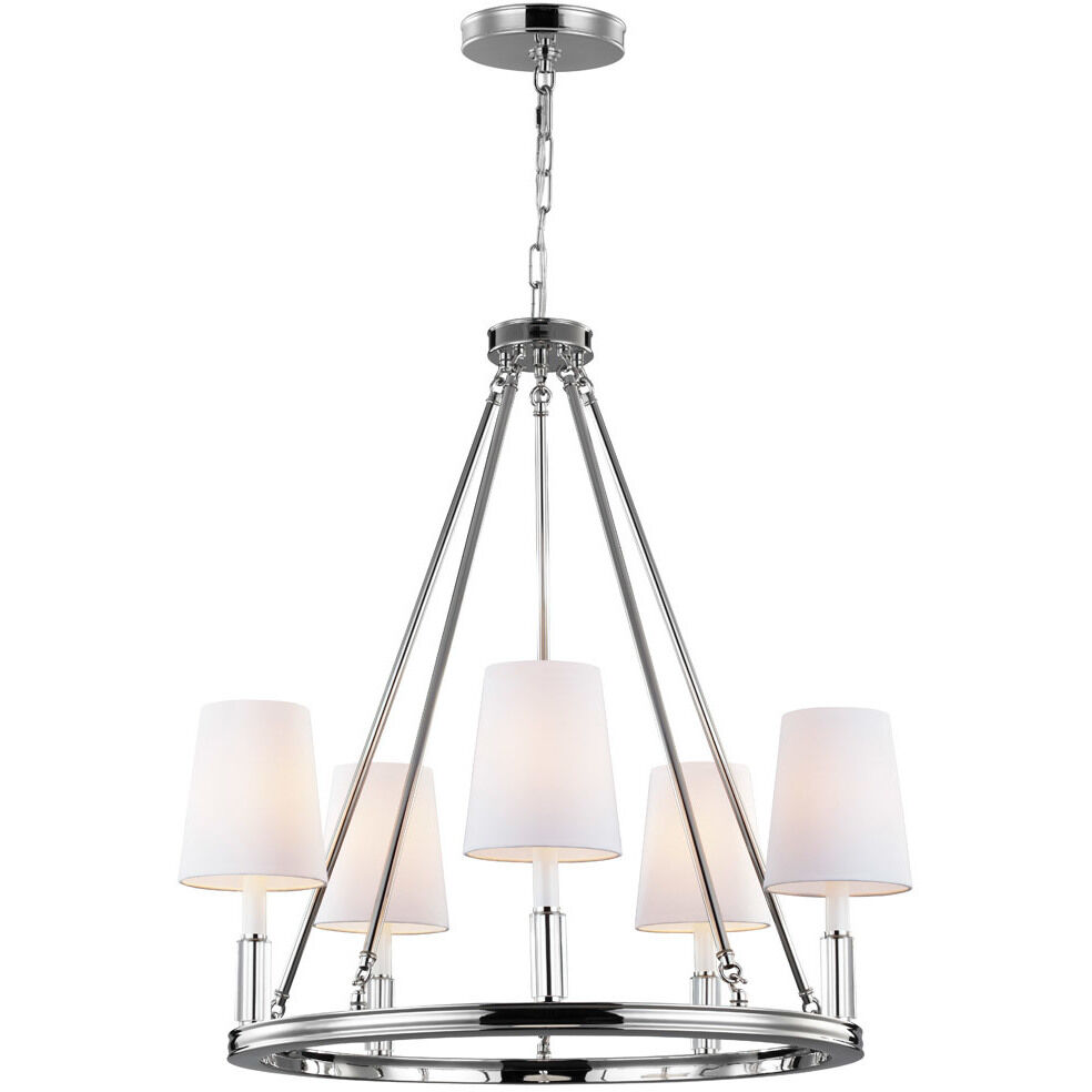 Golly 5 Light 28.12 inch Polished Nickel Chandelier Ceiling Light