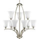 Athy 9 Light 28 inch Brushed Nickel Chandelier Ceiling Light