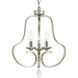 Lancaster 3 Light 14.5 inch Silver Ridge Semi-Flush Mount Convertible Ceiling Light