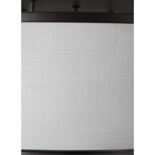 Cosenza 5 Light 30.25 inch Oil Rubbed Bronze Semi-Flush Mount Ceiling Light, Ivory Linen