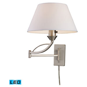Trento 24 inch 9.5 watt Satin Nickel Swingarm Sconce Wall Light