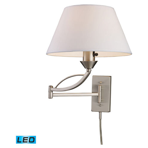 Trento 24 inch 9.5 watt Satin Nickel Swingarm Sconce Wall Light