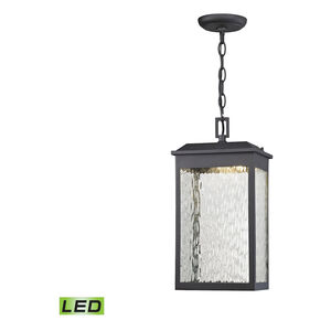 Acworth LED 8 inch Textured Matte Black Outdoor Pendant