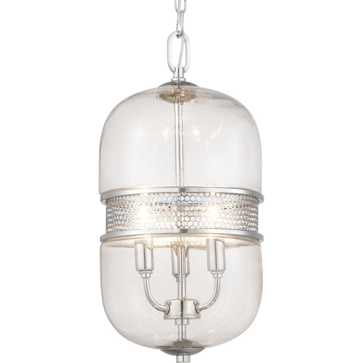 Gregory 3 Light Polished Chrome Pendant Ceiling Light
