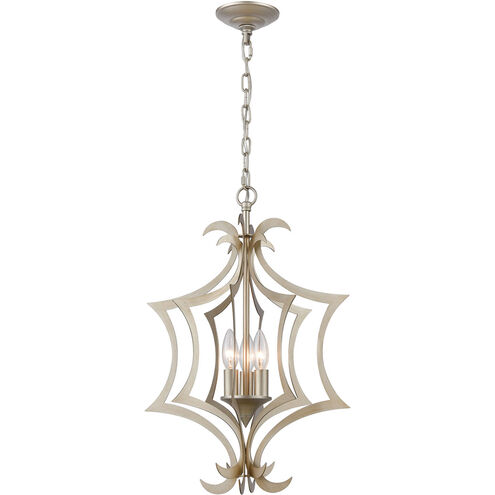 Cork 3 Light 15 inch Aged Silver Pendant Ceiling Light